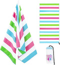 Exclusivo Mezcla Microfiber Beach Towel - Quick Dry, Lightweight & Sand-Free | Multicolor, 30x60 Inches