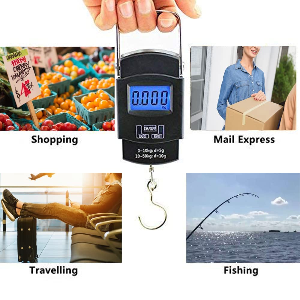 Skiennix Luggage Scale - Accurate Automatic Reading | Multifunctional Travel & Fishing Tool