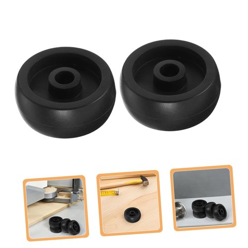 HAWILLOSCH Universal Gym Roller Wheels 6-Pack Replacement Casters for Fitness Equipment Treadmills Exercise Bikes Rowing Machines 1.85 Inch Durable Plastic Rollers for Smooth Mobility
