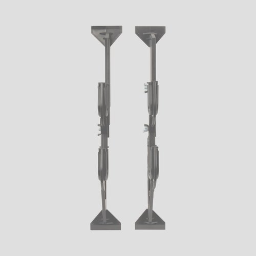 Allen Company Molded Truck Gun Rack for Rear Window - Gun Holder for Two Shotguns, Rifles, Bows, or Tools - Gun and Hunting Accessories for Car or Wall Mount - Adjustable 9.5"-16.5" , Black