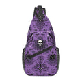 GTEVUTS Purple Haunt Mansion Crossbody Bags Sling Bag for for Women Men, Cute Fashion Chest Bag Casual Small Shoulder Bags Travel Hiking Cycling Gym Sport Lightweight Daypack Adult Backpack