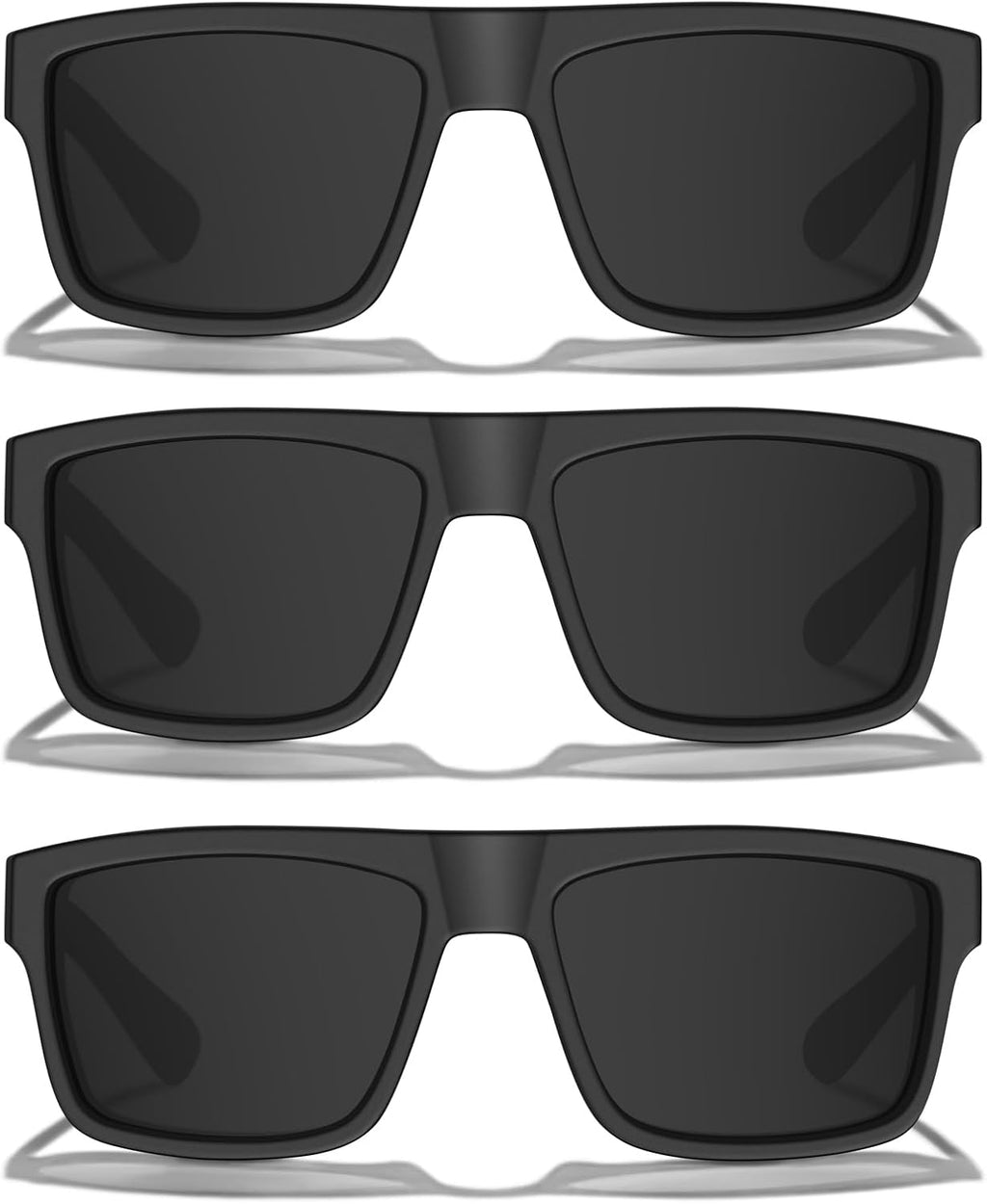 Polarized Sunglasses for Men - Sporty Square Frame with UV Protection | Lightweight Travel Goggles