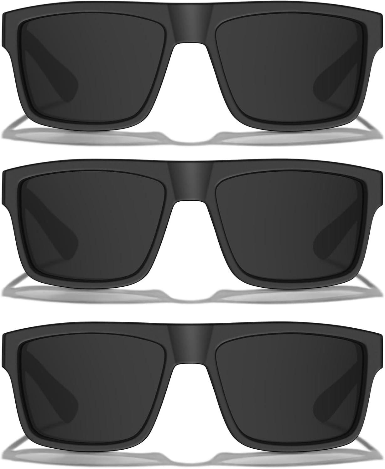 Polarized Sunglasses for Men - Sporty Square Frame with UV Protection | Lightweight Travel Goggles