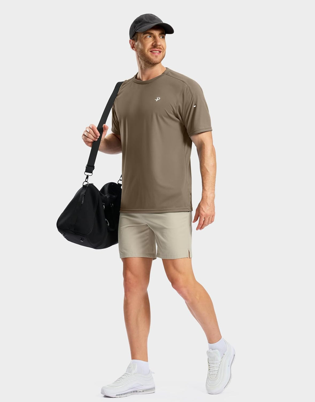 Pudolla Men's Athletic Running T-Shirts - Lightweight, Quick-Dry Short Sleeve Gym Tees