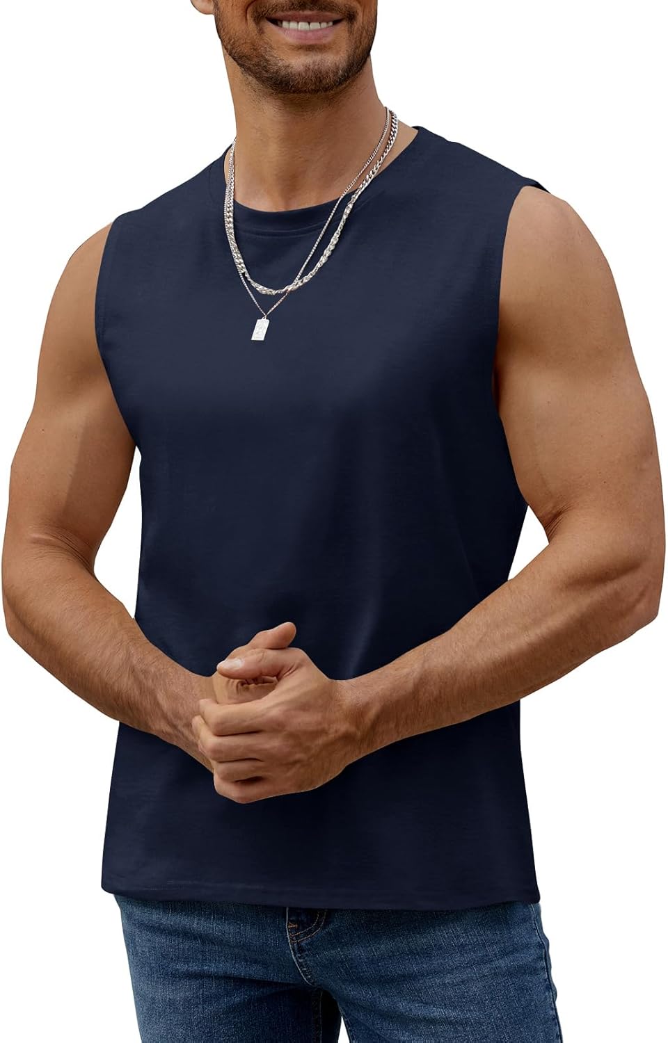 Skiennix Men's Sleeveless Gym Tank Tops - Casual Muscle Cut-Off Shirts for Ultimate Comfort
