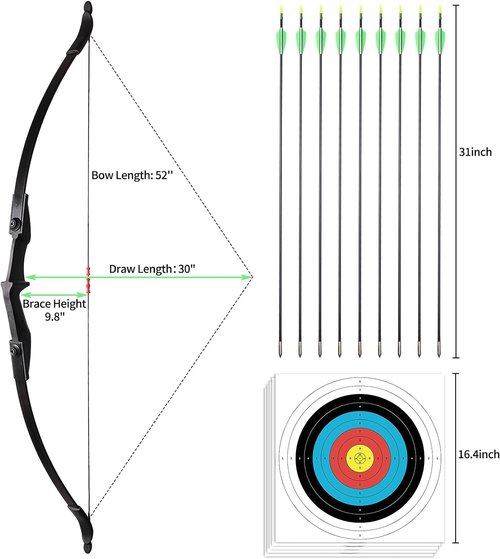 LWANO Bow Set - Takedown Recurve Archery Kit for Adults & Beginners | Left & Right Handed