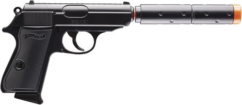 Elite Force Walther PPK/S 6mm BB Pistol Airsoft Gun Kit - Includes 400 BBs & Extra Magazine, Black