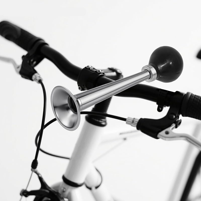 Bike Horn for Adults Classic Aluminum Squeeze Clown Horn 2Pcs - Fits All Bicycle Handlebar