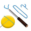 imgokaha Disc Golf Retriever Pole with 3 Hooks Telescopic Disc Golf Tool Golf Discs Retriever for Water Disc Golf Accessories for Outdoor Sports 10FT