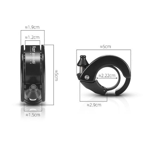 SONZUIA Hidden Conch Bike Bell, Classic Bicycle Bell Mountain Bike Bells for Adults, 100dB Loud Crisp Clear for 22.2mm/0.78in Bike Handlebars