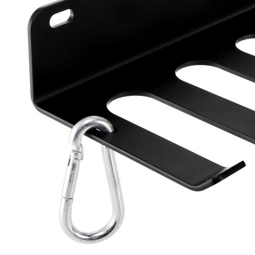 Tebery 9 Hook Home Gym Storage Rack Wall Mount, Fitness Equipment Organizer, Metal Gym Accessory Hanger for Exercise Bands, Jump Ropes, Barbells, Lifting Belts