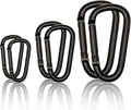Skiennix Heavy-Duty Carabiner Clip Set - Mini 2-Inch & Large 3-Inch Aluminum Keychain Hooks for Hiking & Camping