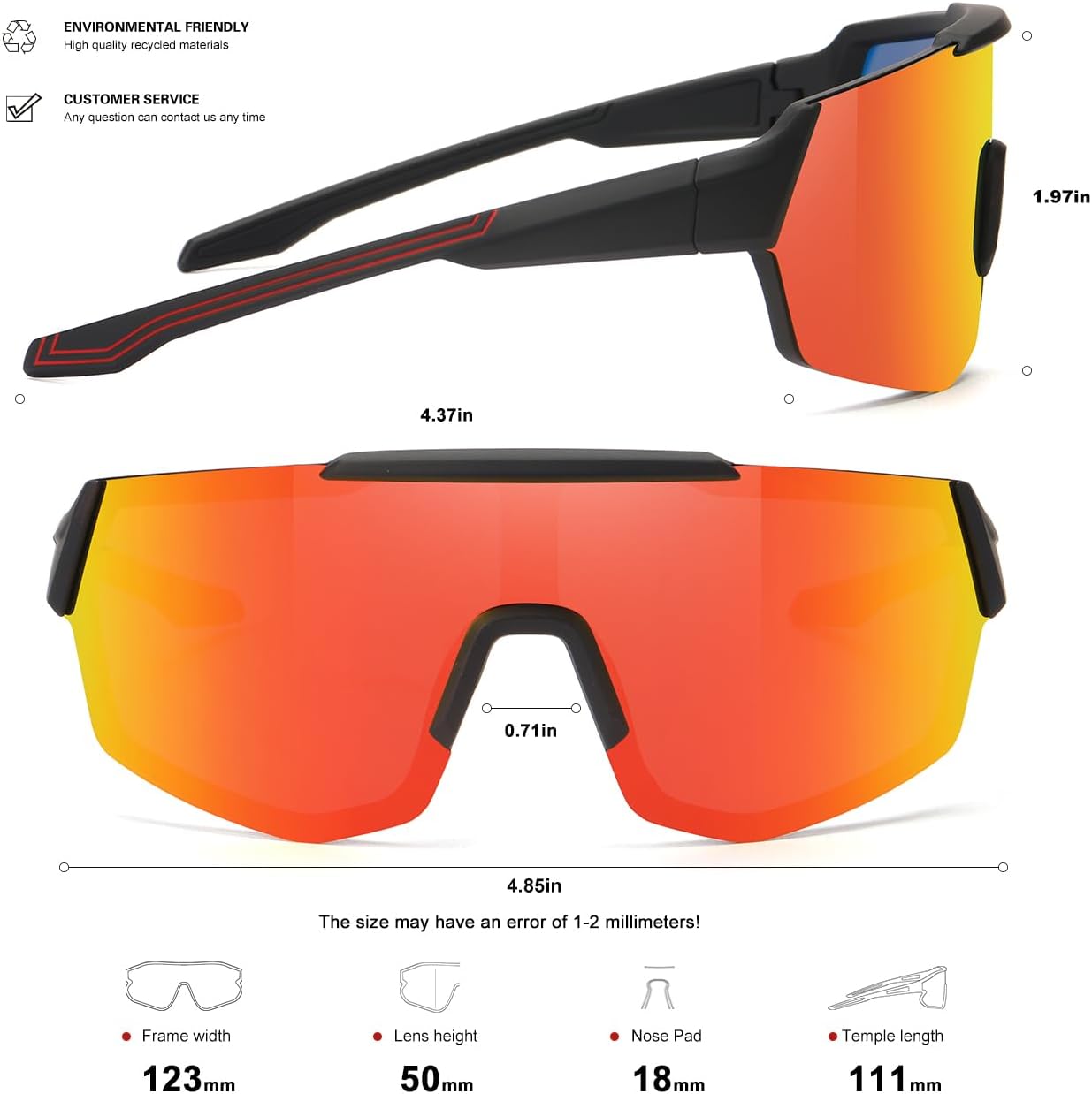 SEKKAF 3Pack Youth Baseball Sunglasses for Boys Girls Kids Sports Softball Cycling Sun Glasses UV Protection Goggles