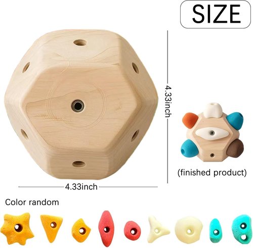 Kaminii Boulder Block for Climbers, New Handcrafted 3D Rock Climbing Ball, Includes Detailed Instructions and Gameplay Rules., Finger Strength Training Climbing Ball Gifts for Rock Climbers