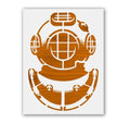 Reusable Navy Dive Helmet Stencil 8.5" x 11" - Custom Maritime Design for Nautical Crafts