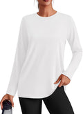 PINSPARK Long Sleeve Workout Tops for Women - Quick Dry UPF 40+ Athletic Shirt | Loose Fit for Gym & Hiking