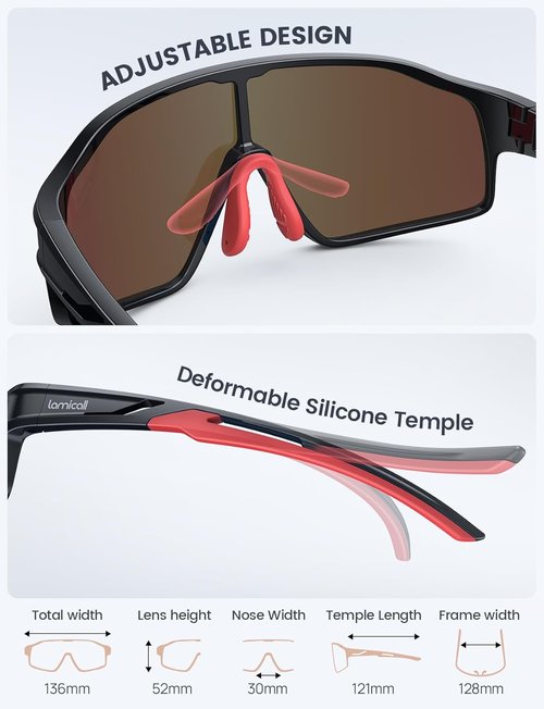 Lamicall Polarized Kids Baseball Sunglasses - UV400 Protection for Ages 8-14 | Sports Cycling Glasses