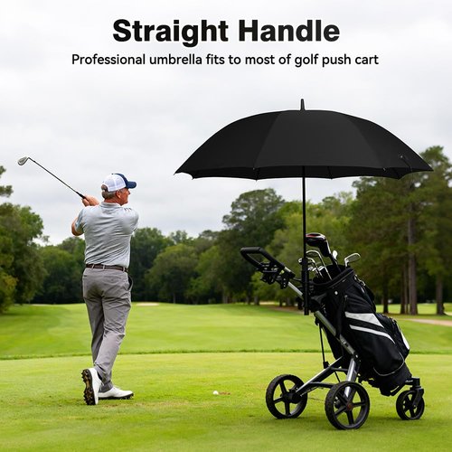 TOPSAIL Fast Drying Heavy Duty Windproof Large Umbrella for Rain & Sun, Big Automatic Open Golf Umbrellas Wind Resistant, 57 Inch Extra Large Oversized Stick Umbrella for 2 Persons-Black