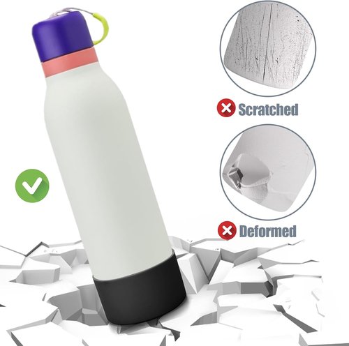 Mity Rain Silicone Boot for Owala FreeSip Twist Water Bottle - Anti-Slip, Noise-Reducing, 18 oz Black
