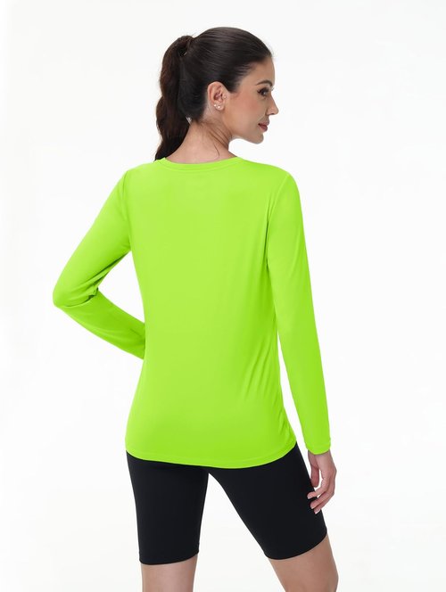 MAGCOMSEN SPF Women's Long Sleeve Quick-Dry Athletic T-Shirts | Lightweight Running & Hiking Tops