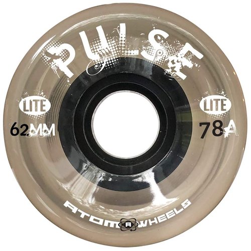 Atom Skates Quad Roller Wheels/Outdoor/Hardness 78A / 62x33 Black Pulse Lite/Set of 4