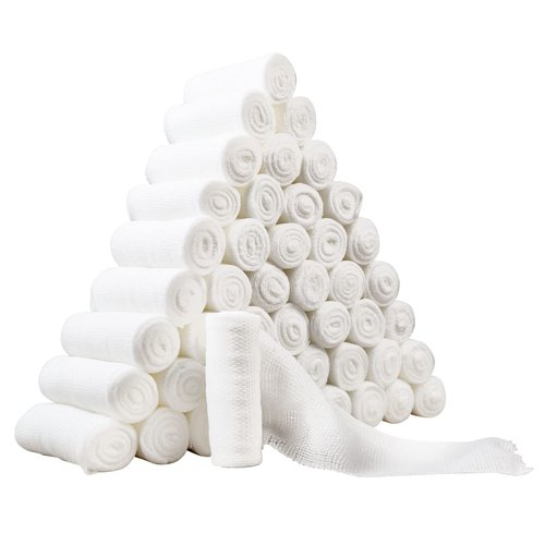 Gauze Bandage Rolls –96 Rolls- Premium First Aid Supplies for Safe Adventuring–Flexible, Stretchable, Breathable Gauze – 3” x 4.1 Yards Bandage Wrap for Wound Dressing