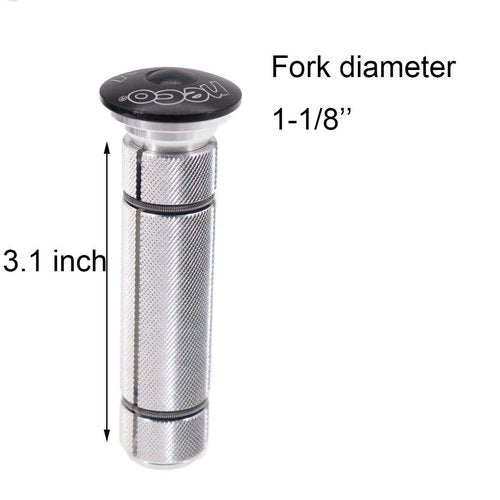 Neco Headset Expander Top Cap Star Nut Plug Bolt Stem Expanding Nut Bolt Carbon Fiber Cap Cover Long Large Size (Large Aluminum Cap 1-1/8 inch)