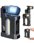2026 Rechargeable EDC Flashlight with Rotable Lamp Head, 500 Lumens Super Bright Mini Flashlight, 1500mAh Portable Flat Pocket Flashlights, Magnetic Keychain Flashlight for Outdoor Home Emergencies