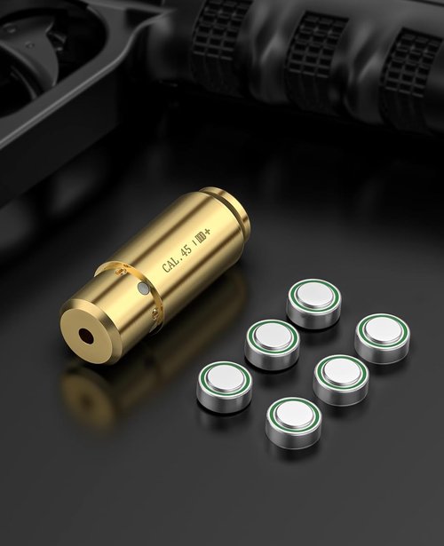 CVLIFE Red Laser Bore Sight - Compatible with 223, 5.56mm, 9mm, .243, .308, 12 Gauge, 7.62x39mm, .45 ACP - Batteries Included