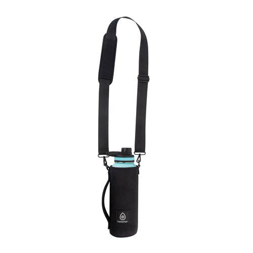 ThermoFlask Wine Bottle Ice Jacket - Wine Bottle Holder with Adjustable Buckle & Strap - Temp-Lock Wine Carrier - Wine Carrier for Travel - Wine Accessory for Brunch, Christmas, Parties & More - Grey