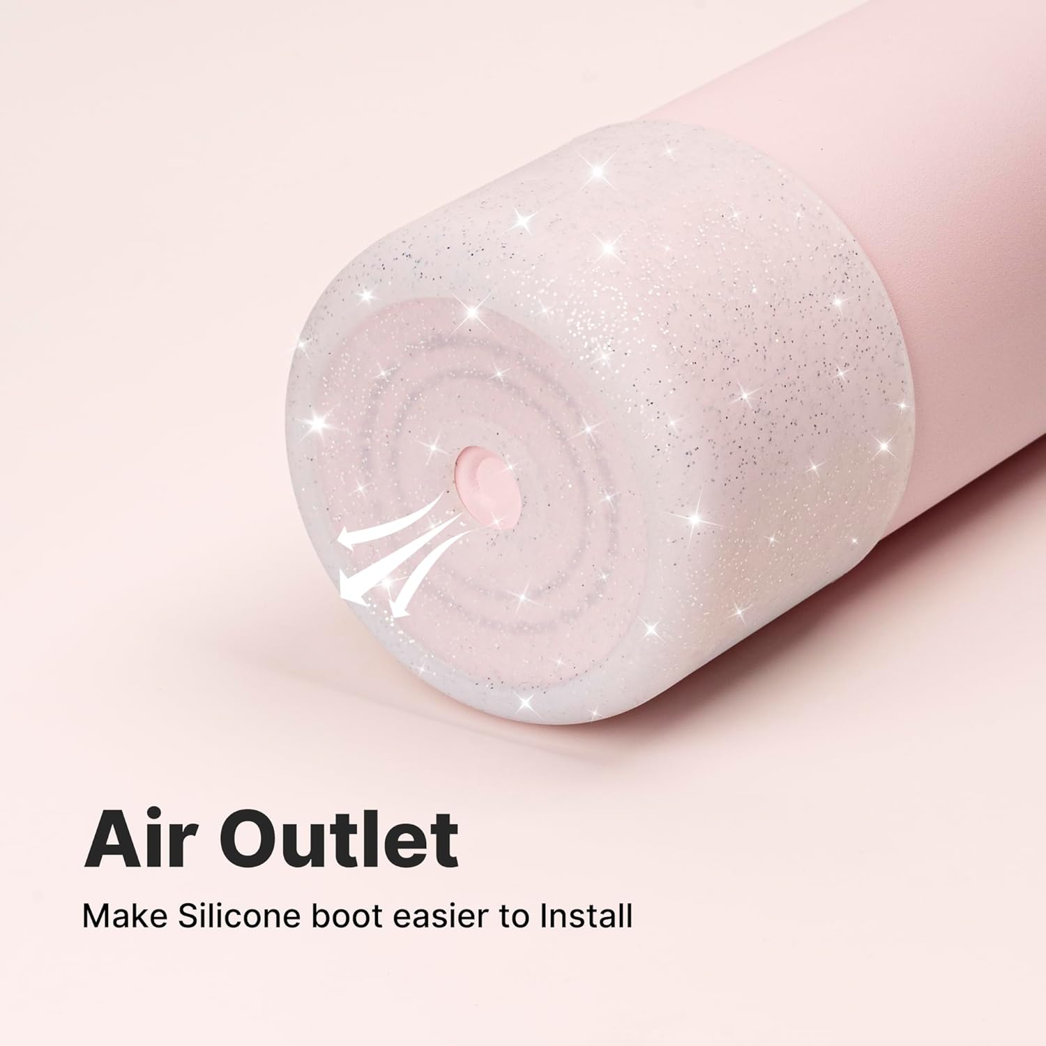 Owala Silicone Boot - Anti-Slip Protective Sleeve for 14/16 oz Water Bottles | Glitter White
