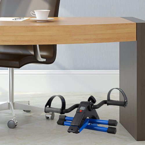 Folding Pedal Exerciser - Mini Under Desk Bike for Arm & Leg Workout | Portable Foot Cycle