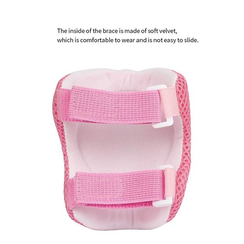 Luwint Kids Skating Cycling Protective Gear Set, Knee and Elbow Pads Wrist Guard for Boy Girl 3-7 Years (Pink)