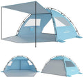 Elegear CumbreX™ Beach Tent - Portable Sun Shelter for 6-8 People | Easy Setup & UPF 50+ Protection - Sky Blue