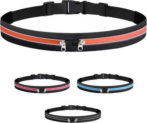 JUMAHE Slim Running Belt - Phone Holder Fanny Pack for Keys & Accessories | Fits All Cell Phones, Orange