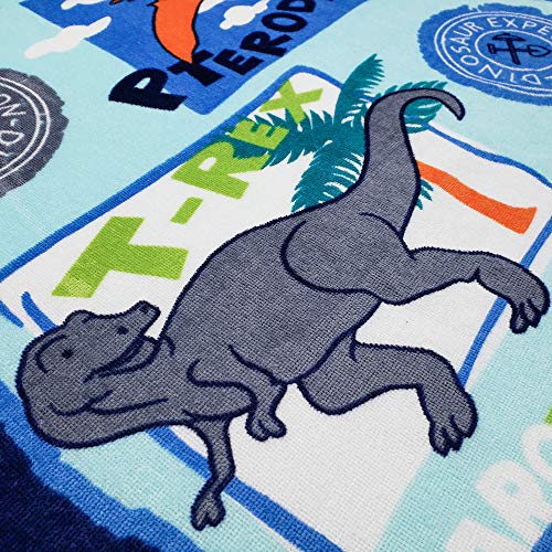 Dinosaur Beach Towel for Kids - Soft Cotton 28x51 Inches - Digging for Dinos Variation