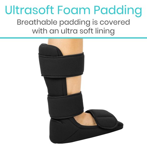 Vive Plantar Fasciitis Night Splint Plus Trigger Point Stretch Wedges - Soft Leg Brace Support, Orthopedic Sleeping Immobilizer Stretch Boot (Large: Men's: 8.5-11, Women's: 10-12)