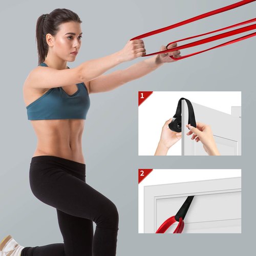 AUVIM Resistance Bands Set Pull Up Bands 3 Different Levels Fitness Exercise Bands for Men Women for Strength Training,Pilates,Yoga,Crossfit Include Door Anchor Storage Bag and Workout Guide