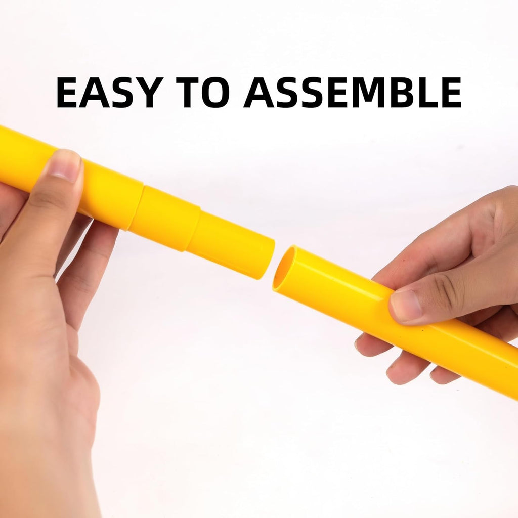Skiennix 5FT Agility Training Poles - Adjustable Speed & Agility Equipment for Soccer, Basketball, Dogs & Horses | Includes Ground Spring Nails & Storage Bag
