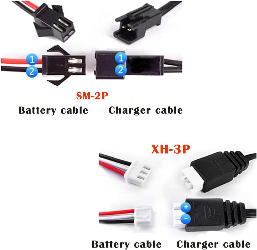 Splatrball 7.4V 2000mAh Rechargeable Battery - USB Charger Compatible with SRB1200 & 400 Gel Blasters
