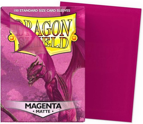 Dragon Shield | Matte Card Sleeves - 100 CT Standard Size | Smooth & Durable for TCGs | Magenta