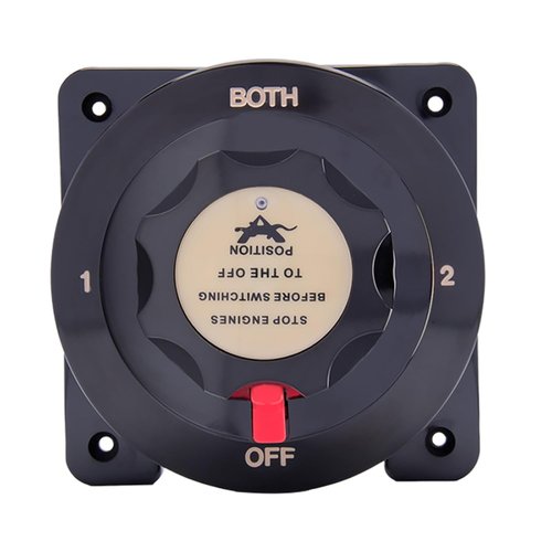 Marine Dual Battery Selector Switch - Heavy Duty Boat Safety Disconnect Isolator for Power Cut Off
