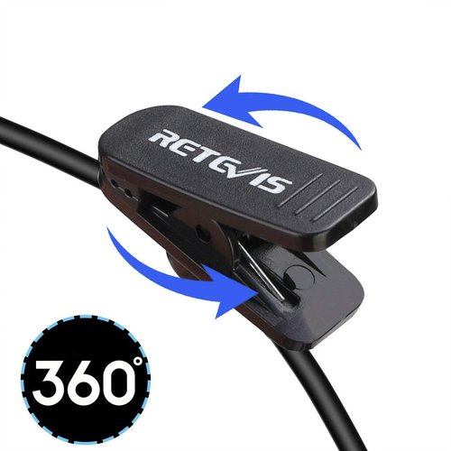Retevis RT22 Walkie Talkie Earpiece with Mic, 2 Pin, for RT22 RT68 RT21 H-777 RT27 RT68H RT15, Compatible with Pxton Baofeng BF-888S BF-T26 Kenwood Two Way Radio, Two Way Radio Earpiece(6 Pack)