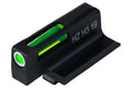 HiViz Litewave H3 Sight Tritium LitePipe Day/Night for Ruger GP100 with Spring Plunger Retained Front Sight., Green and White, one Size (GPN301)