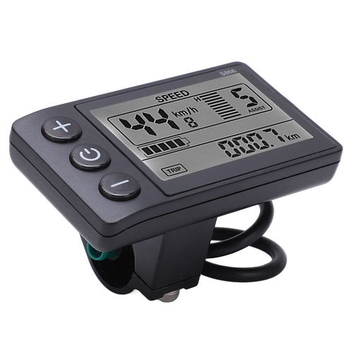 Majatou Speedometer, Odometer, Multifunctional LCD Display Instrument 24V 36V 48V Electric Control Panel, with Large LCD Backlight Display and