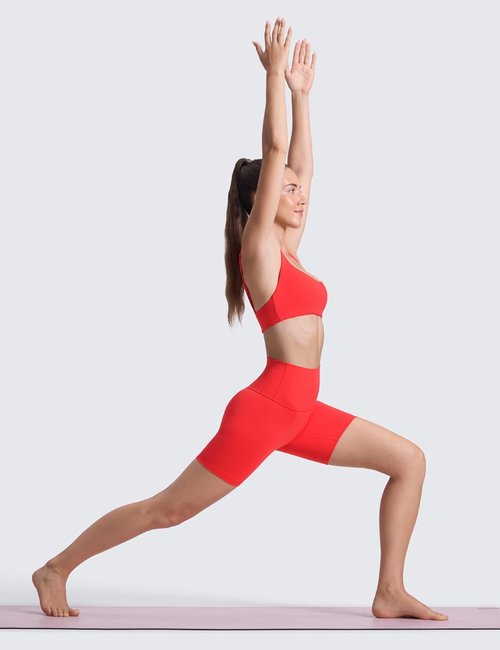 CRZ YOGA ButterLuxe Biker Shorts - High-Waisted Spandex for Women's Workout & Running | 6-Inch Length