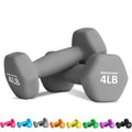 Balelinko Home Gym Equipment Workouts Strength Training Weight Loss Pilates Weights Yoga Sets Free Weights for Women, Men, Seniors and Youth, 4LB Gray, Pair