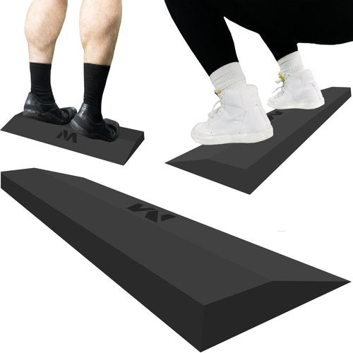 Motion Molds Squat Wedge Block - Slant Board For Squats, Heel Elevated Squatting Foam Platform For Weight Lifting, Home Gym Leg Workout Wedges & Calf Exercise Equipment for Fitness Workouts