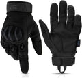Glove Station Touchscreen Utility Gloves for Men - Hard Knuckle Protection for Motorcycle & Outdoor Work | Black X-Large