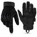 Glove Station Tactical Gloves for Men – Touchscreen Utility Gear with Hard Knuckle Protection Used in Motorcycle, Airsoft, Combat, Police, Shooting & Outdoor Work Black - Hard Knuckle Large